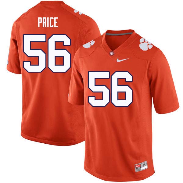 Men #56 Luke Price Clemson Tigers College Football Jerseys Sale-Orange
